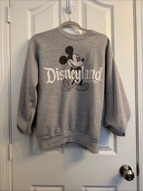 Disney Gray Mickey Mouse Disneyland Resort Crewneck Sweatshirt